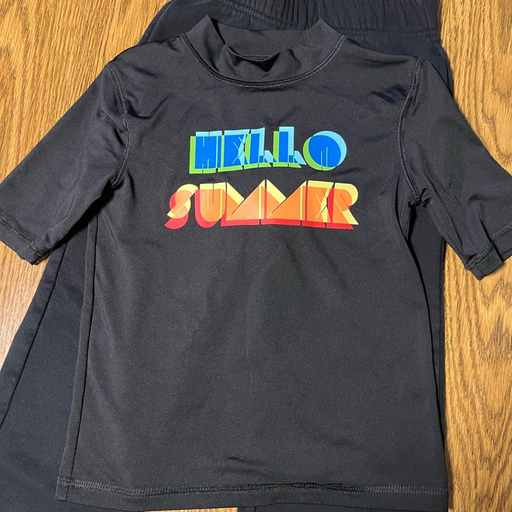 Cat & Jack Black Short Sleeve Tee Matching Set